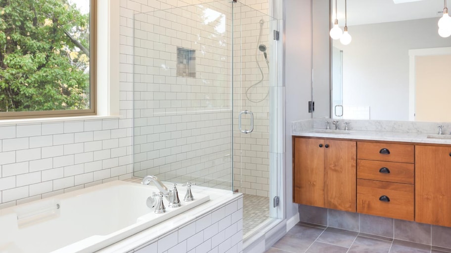 A designed contemporary bathroom