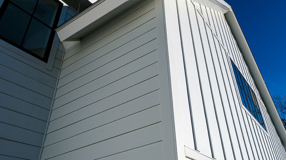 James Hardie fiber cement siding on exterior of house