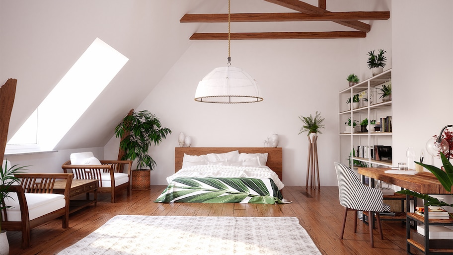 BRIGHT OPEN ATTIC SPACE
