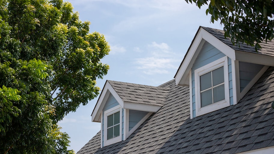 asphalt shingle roof on house